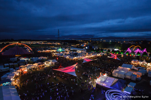 Paléo festival 2014 - Vue panoramique du haut de la grande roue