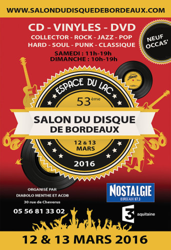 53ème  SALON INTERNATIONAL DU DISQUE DE BORDEAUX