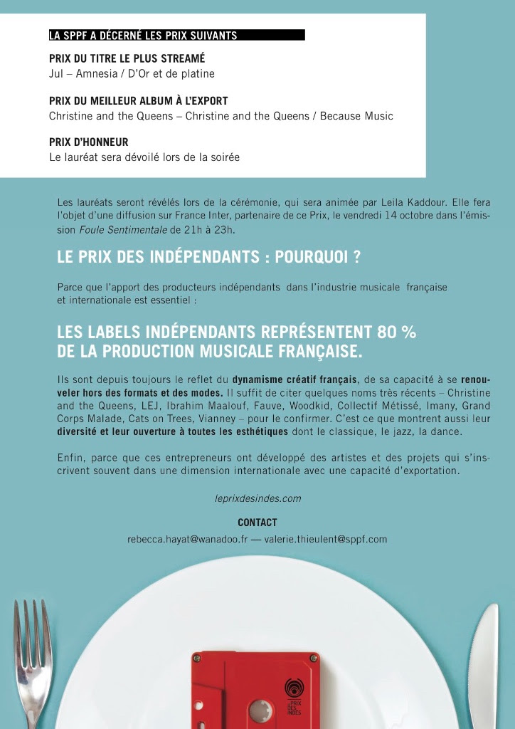 LE PRIX DES INDES, Annonce des nommés - Longueur d'Ondes