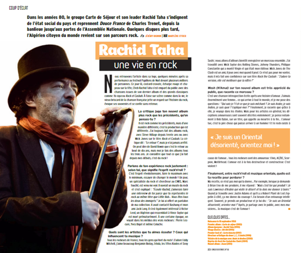 Rachid Taha sur Longueur d'Ondes