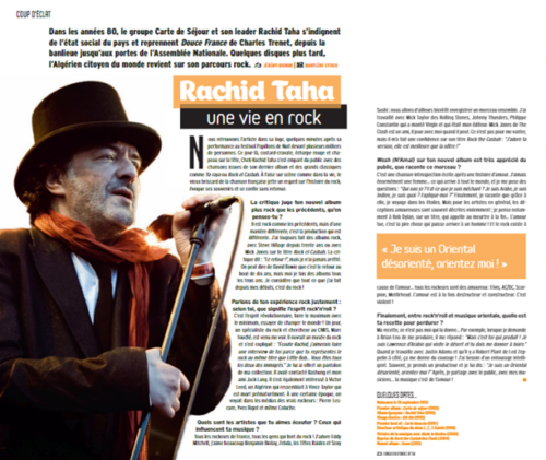 Rachid Taha sur Longueur d'Ondes