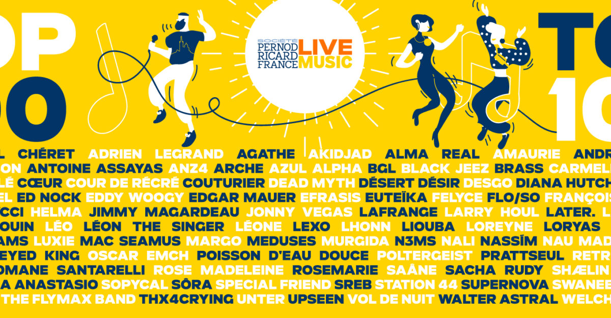 Le Top 100 du Prix Société Pernod Ricard Live Music 2022 !
