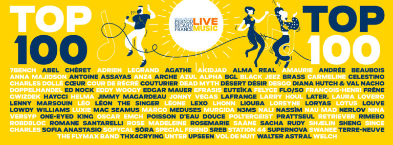 Le Top 100 du Prix Société Pernod Ricard Live Music 2022 !
