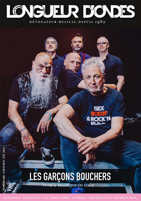 Couverture Longueur d'Ondes n°102 recto avec Les Garçons Boucher - Photo © Christophe Crénel